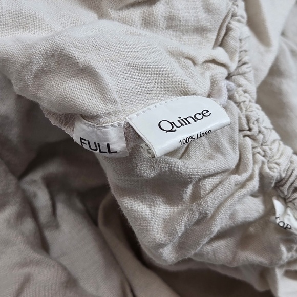 QUINCE European Linen Sheet Set Full Sand 5821 - Picture 9 of 12